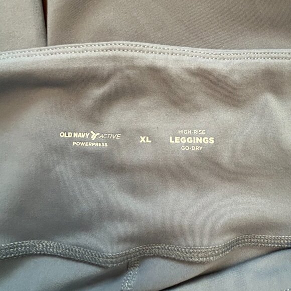 NWT Old Navy Active Women's High Rise Leggings Go-Dry XL Light Blue - Picture 11 of 13